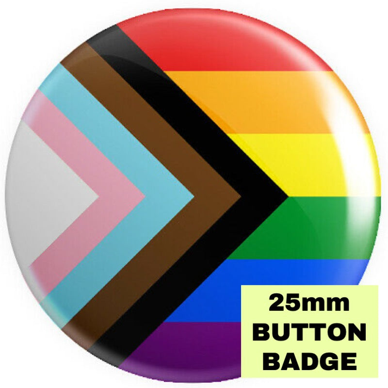 Progress Flag Button Badge - Proud Supplies