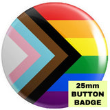 Progress Flag Button Badge - Proud Supplies