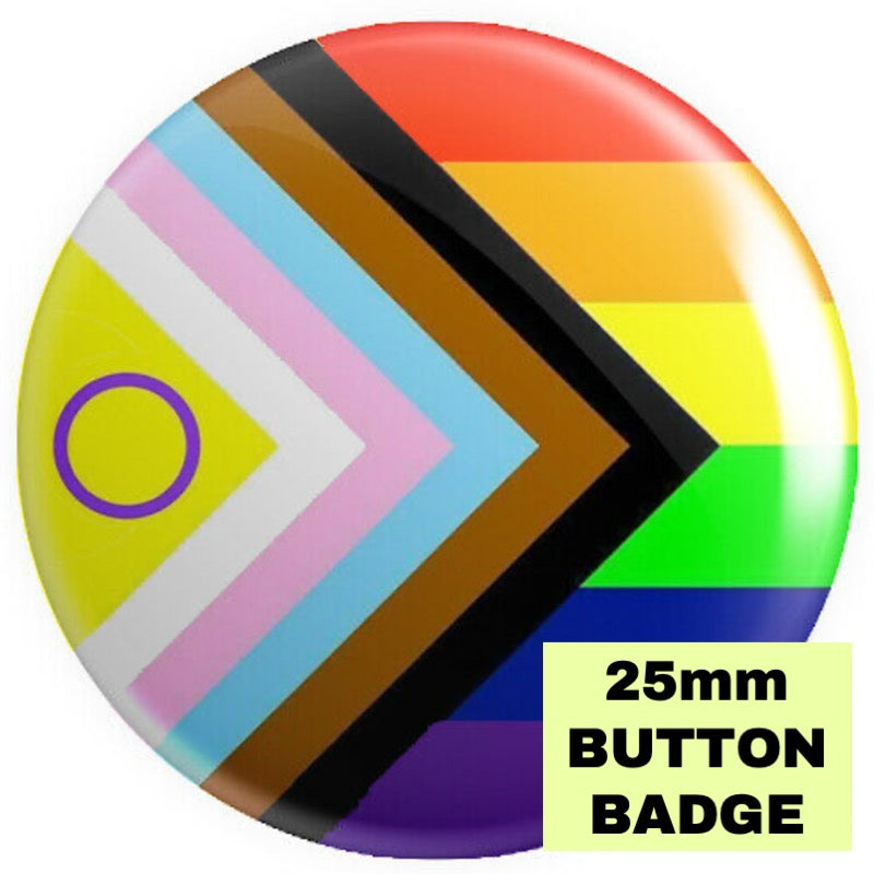 Progress Flag (Intersex) Button Badge - Proud Supplies