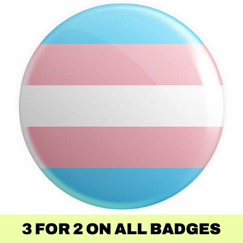 Transgender Flag Button Badge - Proud Supplies