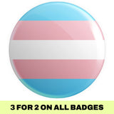 Transgender Flag Button Badge - Proud Supplies