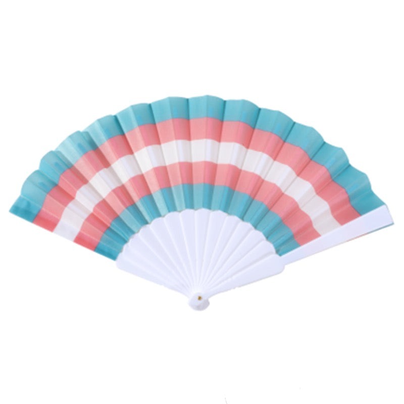 PROUD ESSENTIALS Transgender Pride Flag Handheld Fan - Proud Supplies LGBTQ+ Gay Pride Store